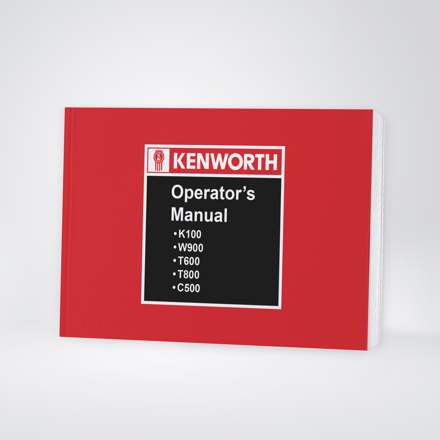 1996-2003 Kenworth K100/W900/T600/T800/C500 Manuel du propriétaire | Anglais