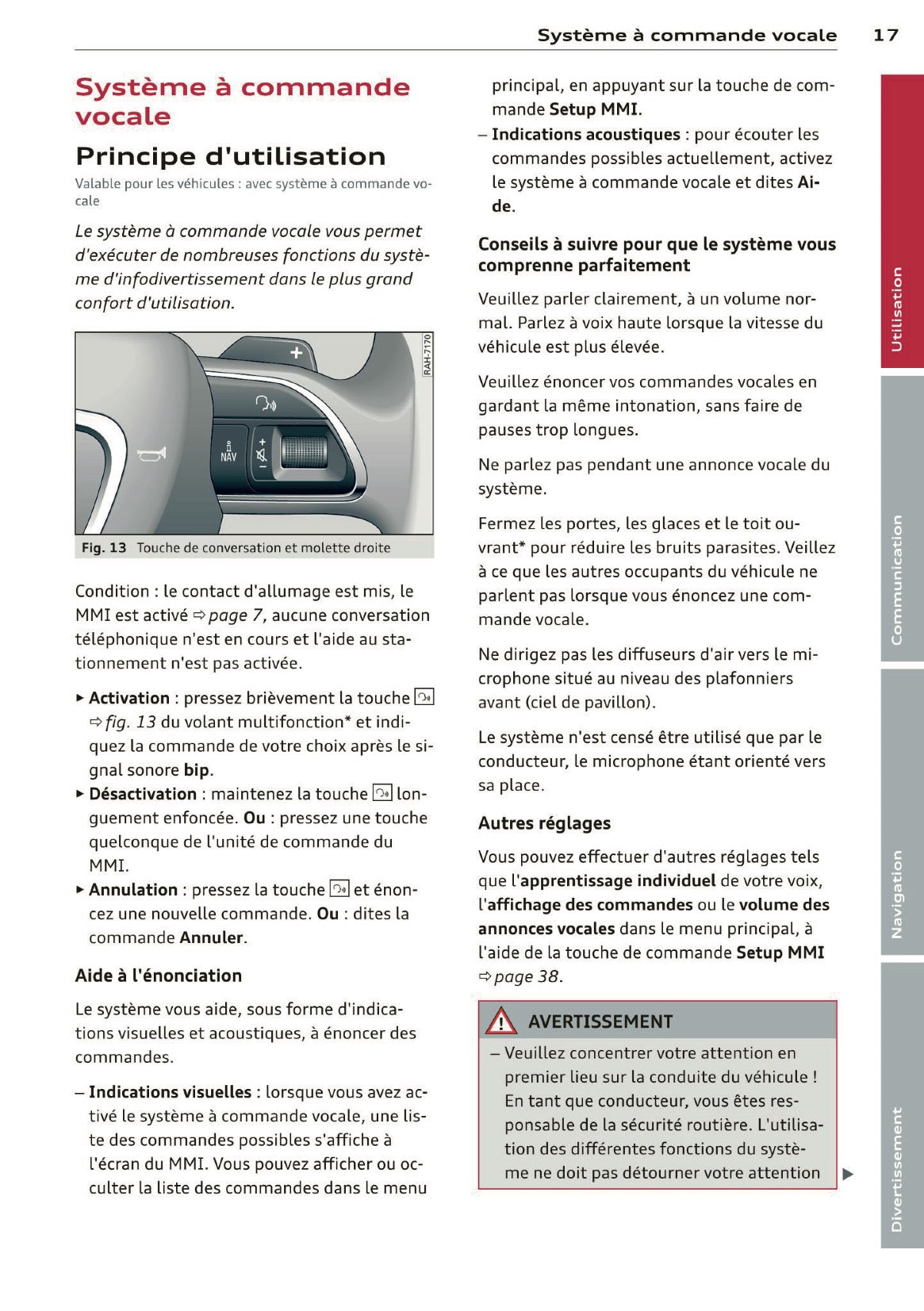 2013 Audi Q5/SQ5 MMI Navigation Plus Manuel d'Infotainment | Français
