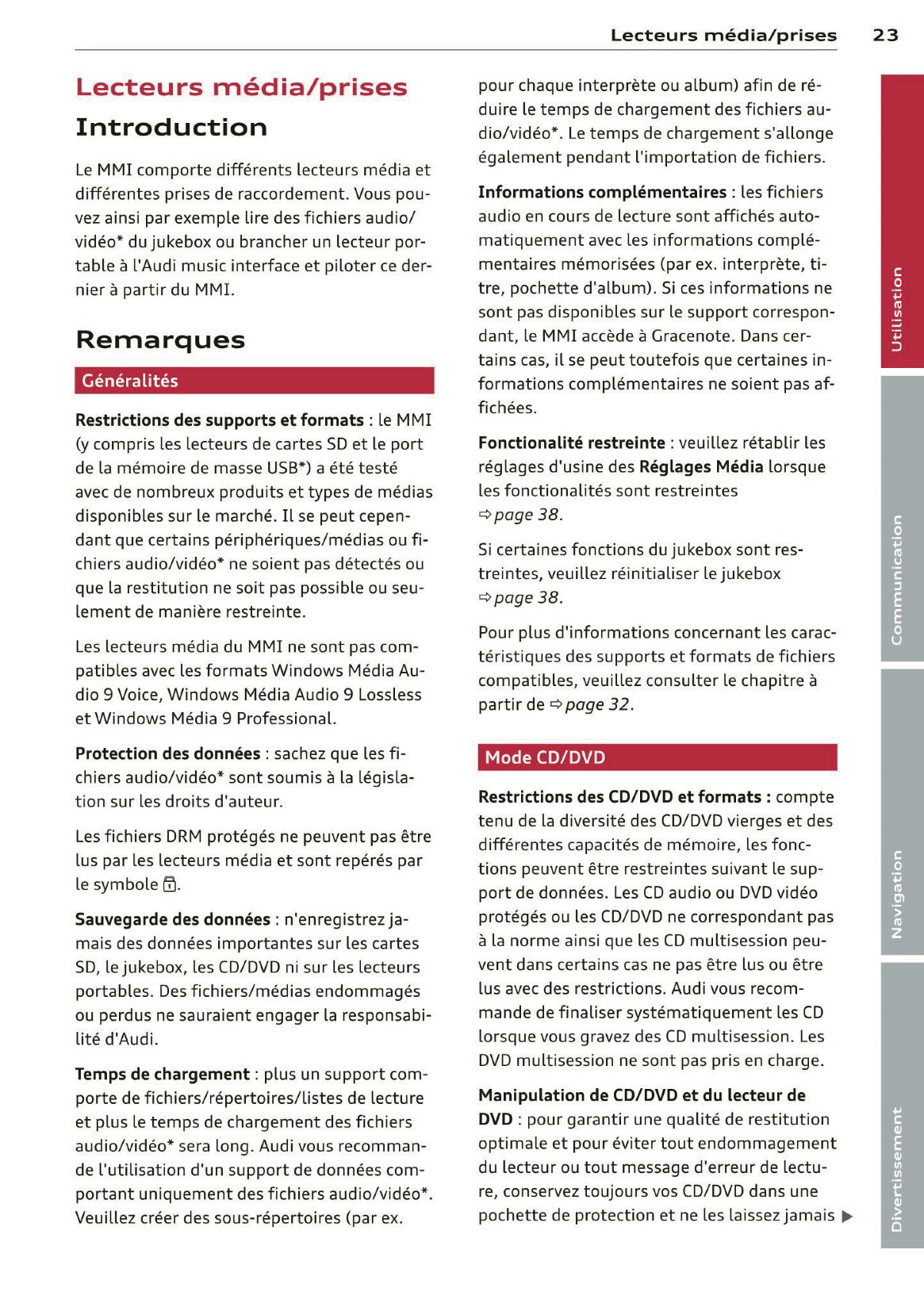 2013 Audi Q5/SQ5 MMI Navigation Plus Manuel d'Infotainment | Français