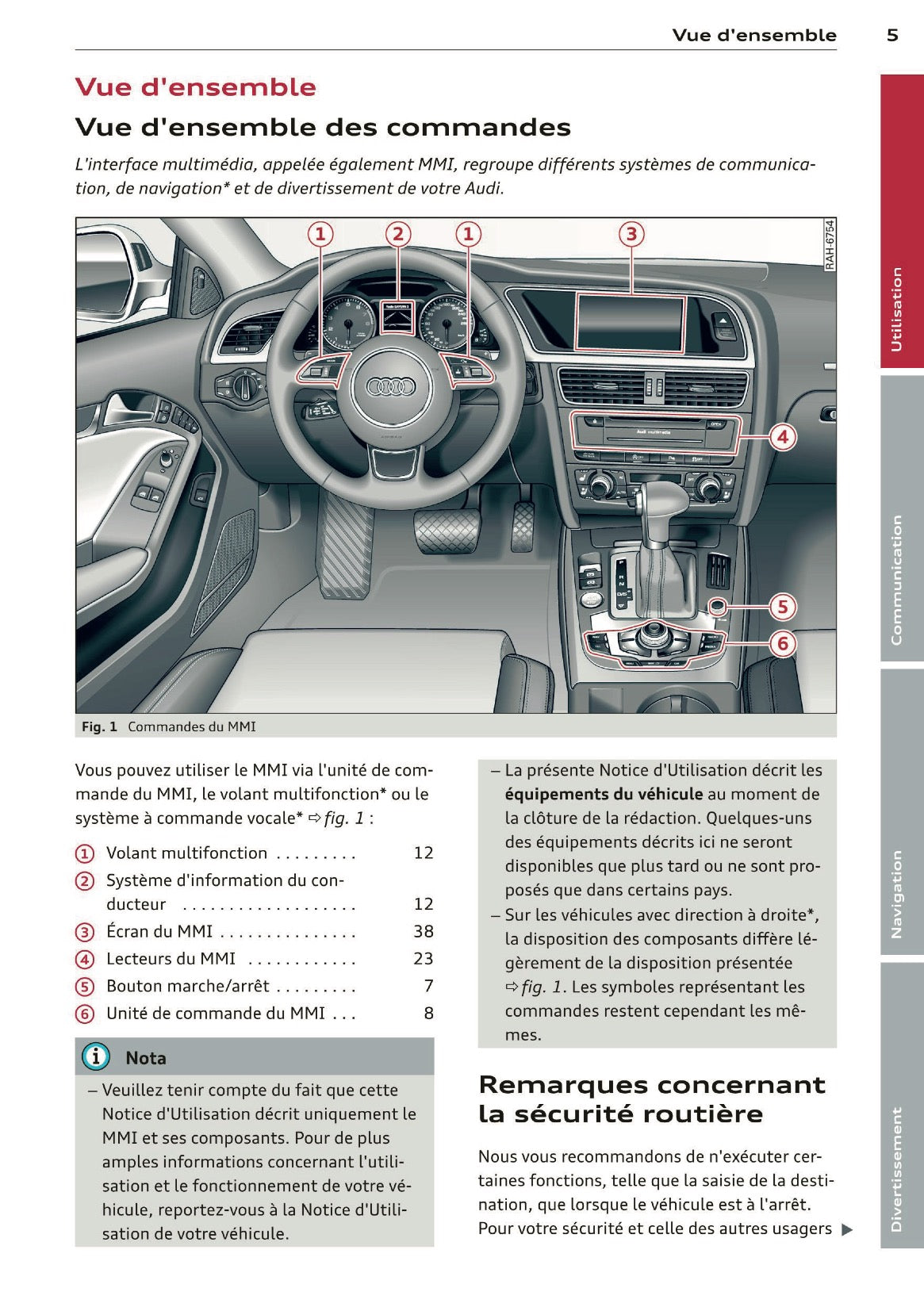 2013 Audi Q5/SQ5 MMI Navigation Plus Manuel d'Infotainment | Français