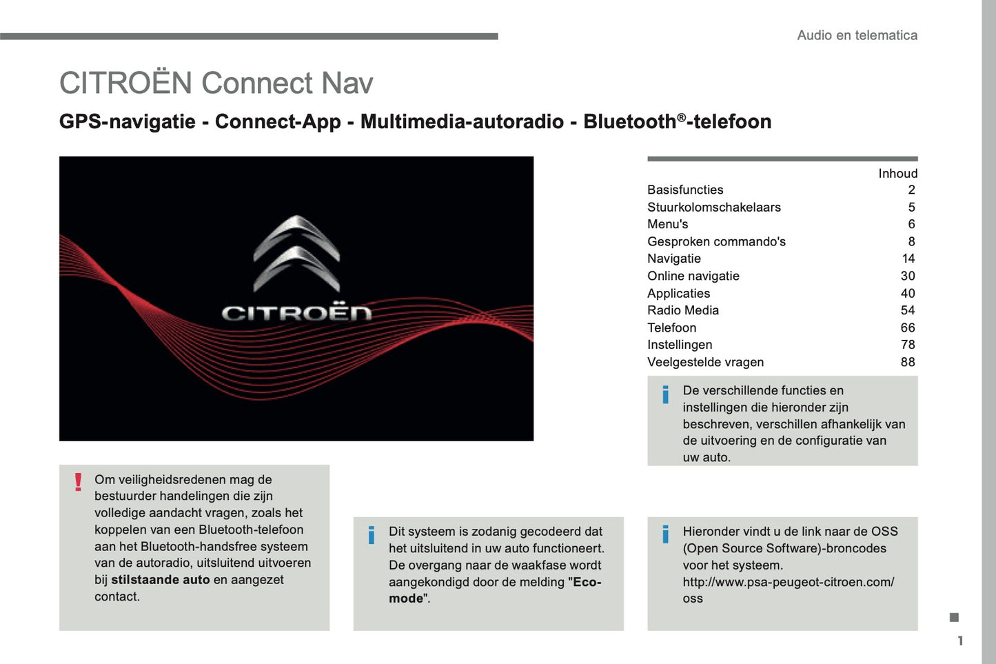 2016-2018 Citroën C4 Picasso/Grand C4 Picasso Infotainment Manual | Dutch