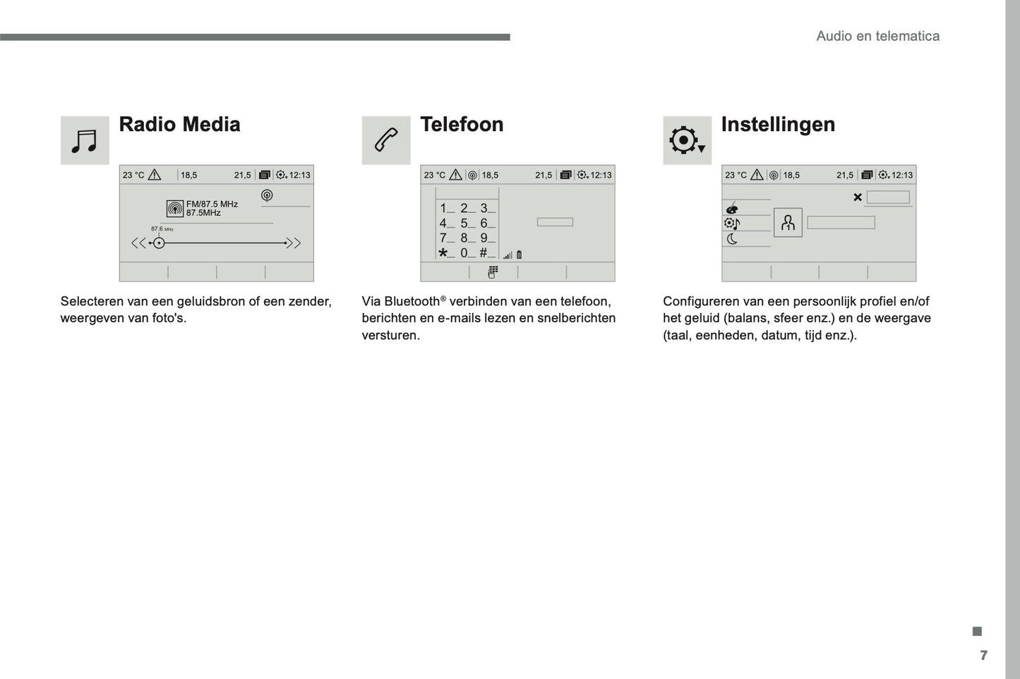 2016-2018 Citroën C4 Picasso/Grand C4 Picasso Infotainment Manual | Dutch