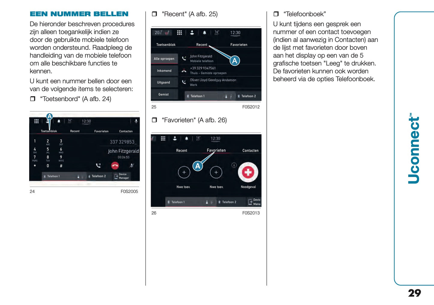 2021-2022 Fiat 500e Uconnect Infotainment Manual | Dutch