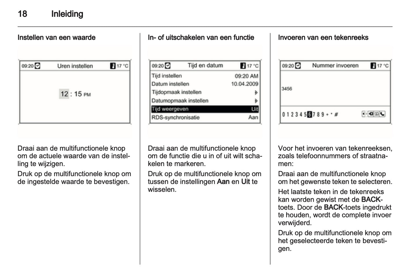 2012 Opel Meriva Infotainment Manual | Dutch