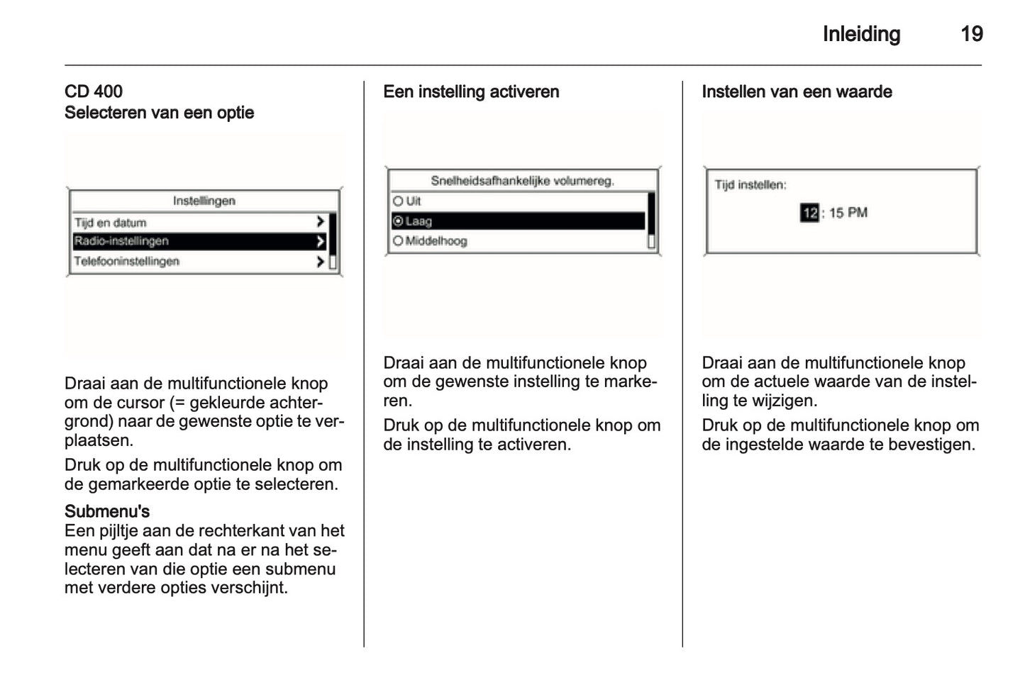 2012 Opel Meriva Infotainment Manual | Dutch
