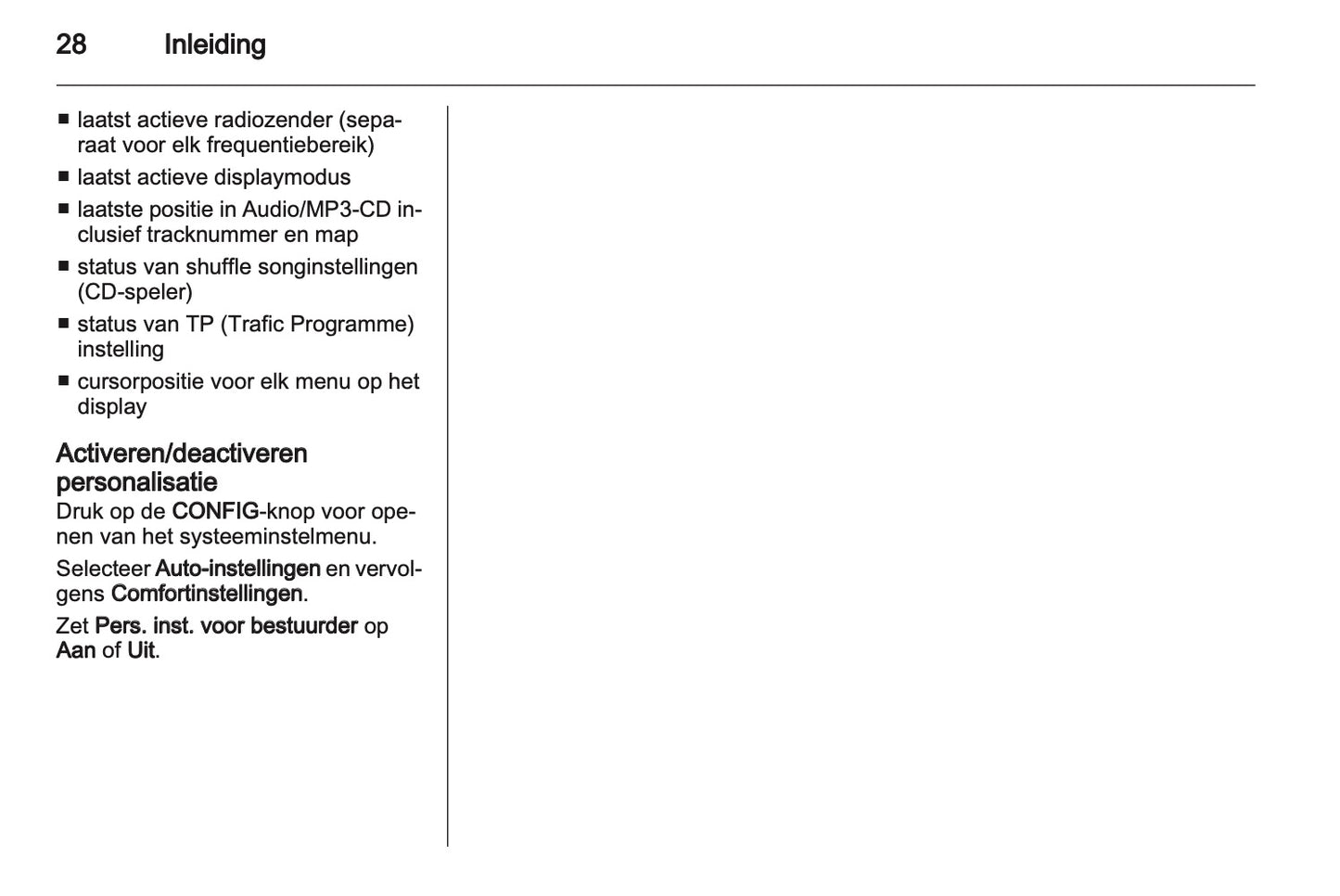 2012 Opel Meriva Infotainment Manual | Dutch