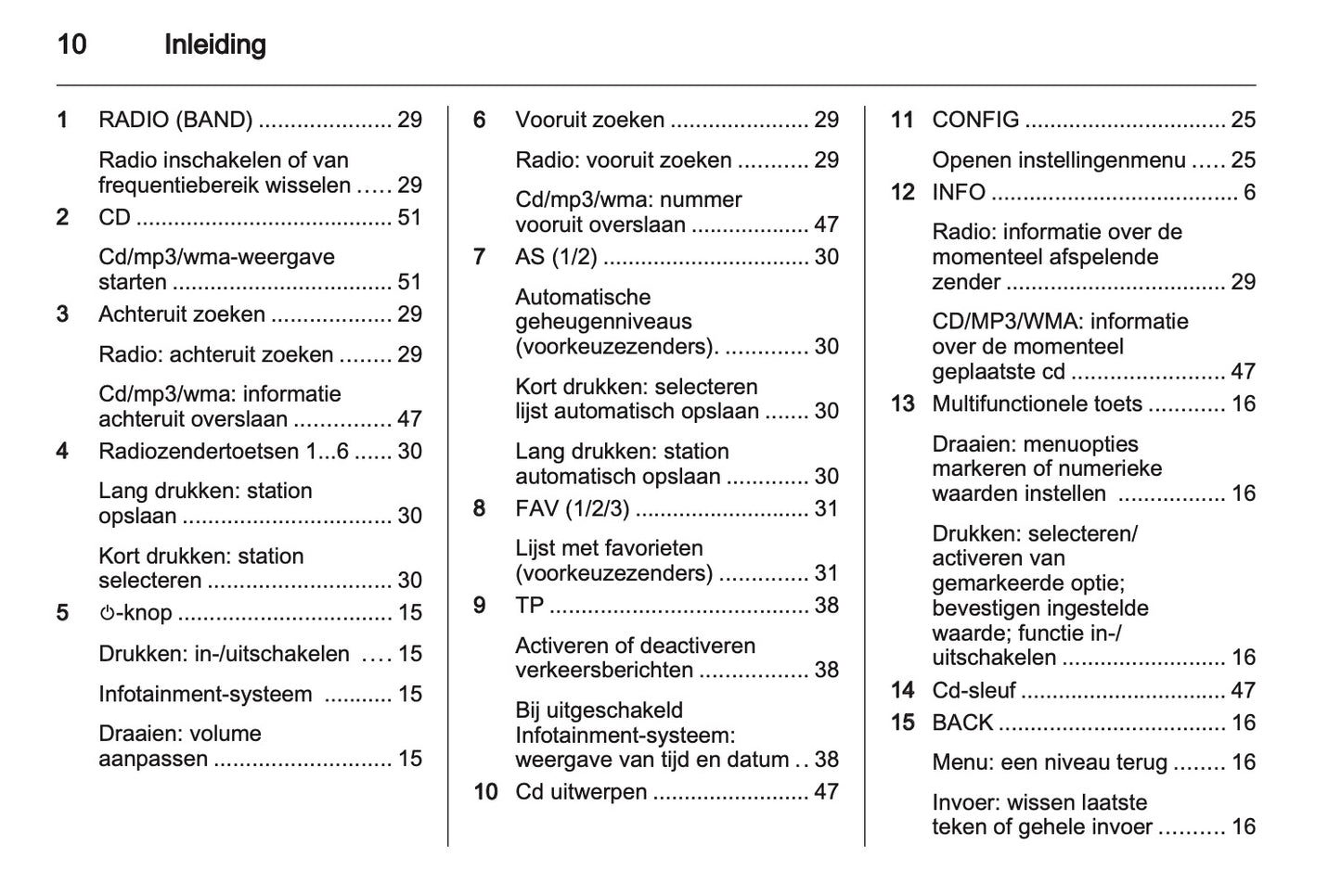 2012 Opel Meriva Infotainment Manual | Dutch