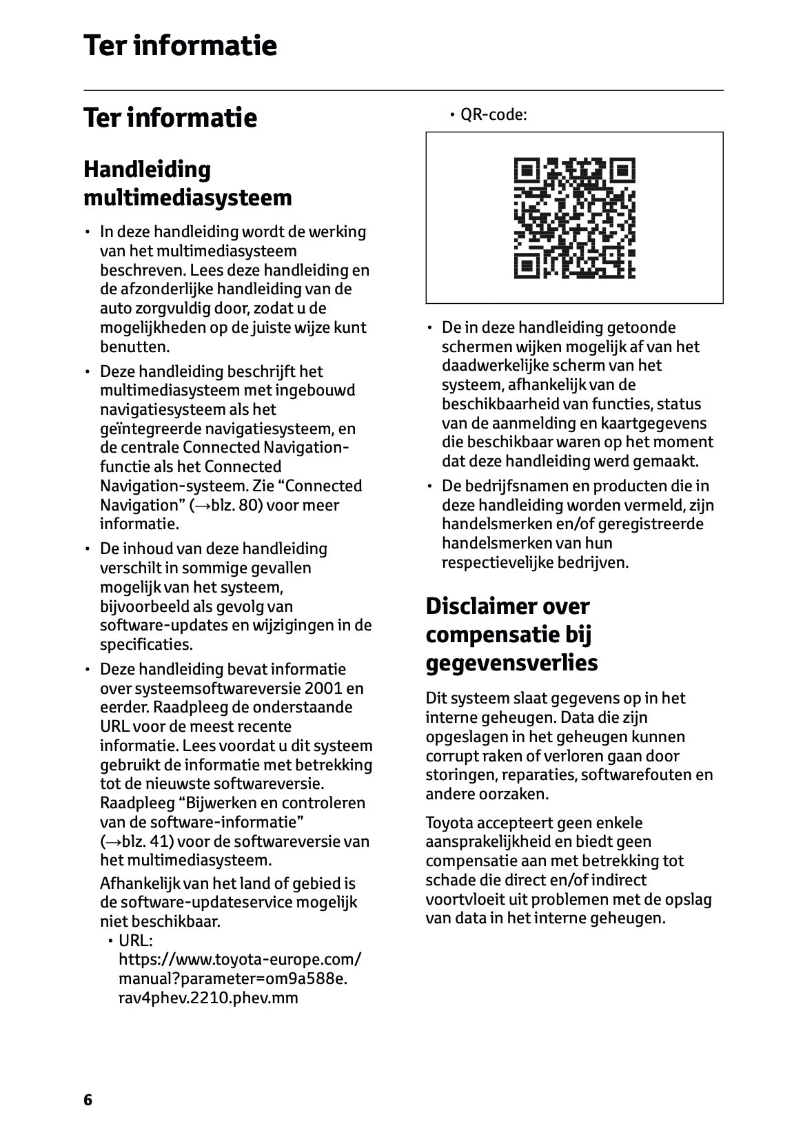 2022-2023 Toyota RAV4 Plug-in-Hybrid Navigation Manual | Dutch