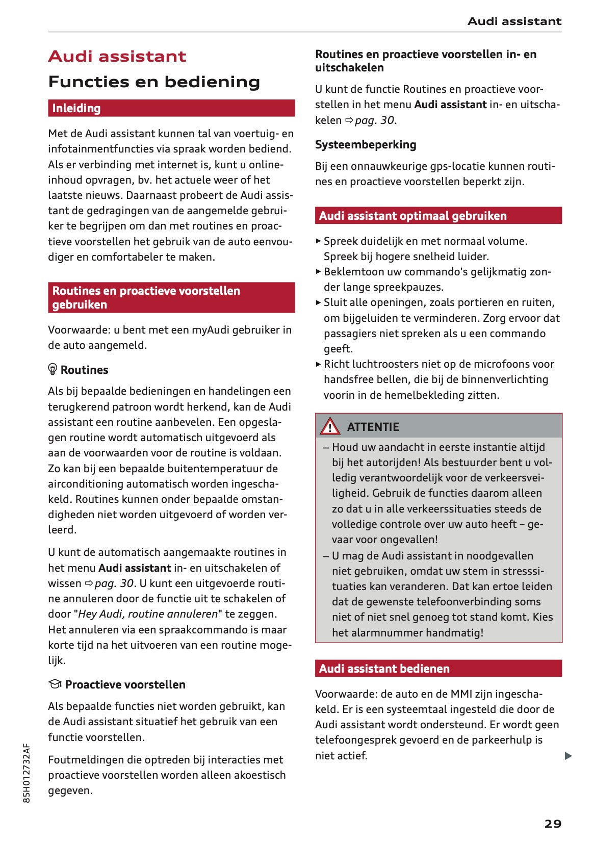 2025 Audi Q6 e-tron Owner's Manual | Dutch