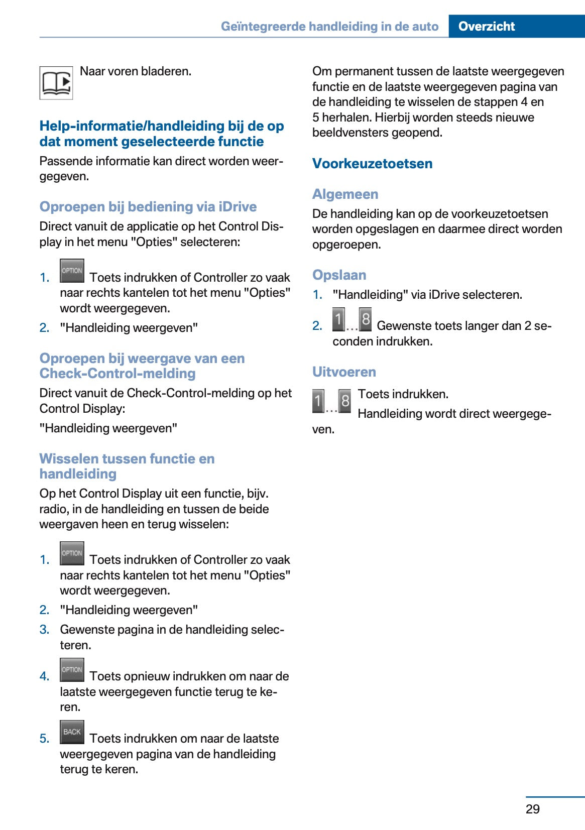 2014-2015 BMW 4 Series Coupé Owner's Manual | Dutch
