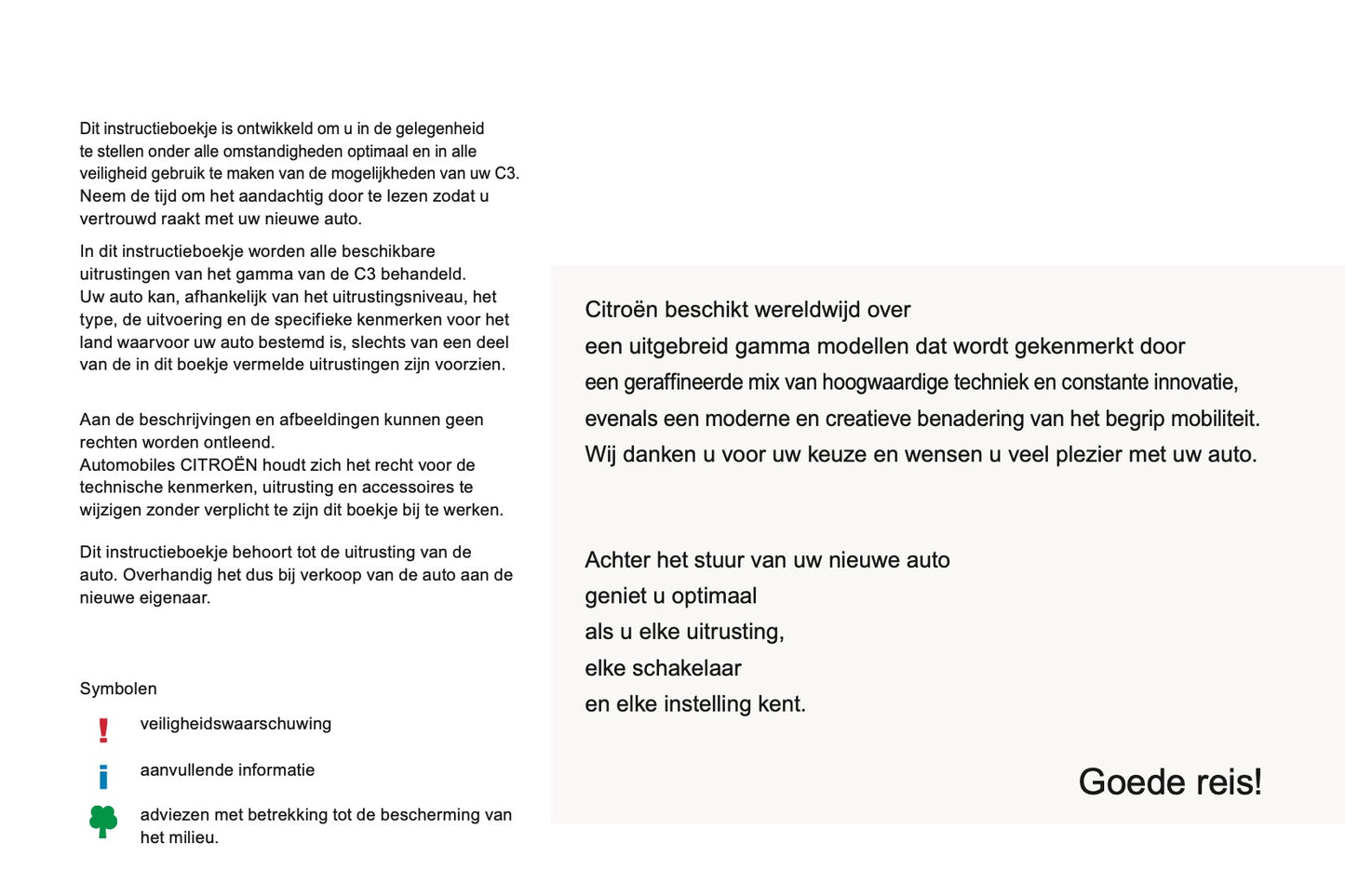 2016-2017 Citroën C3 Owner's Manual | Dutch