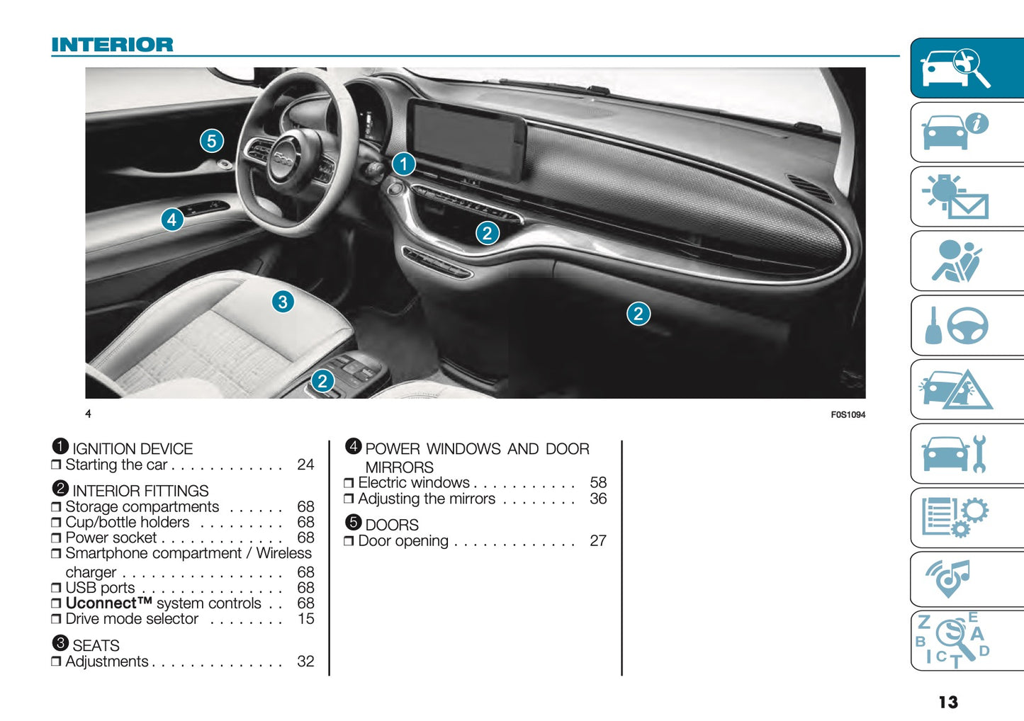 2022-2023 Fiat 500 Owner's Manual | English