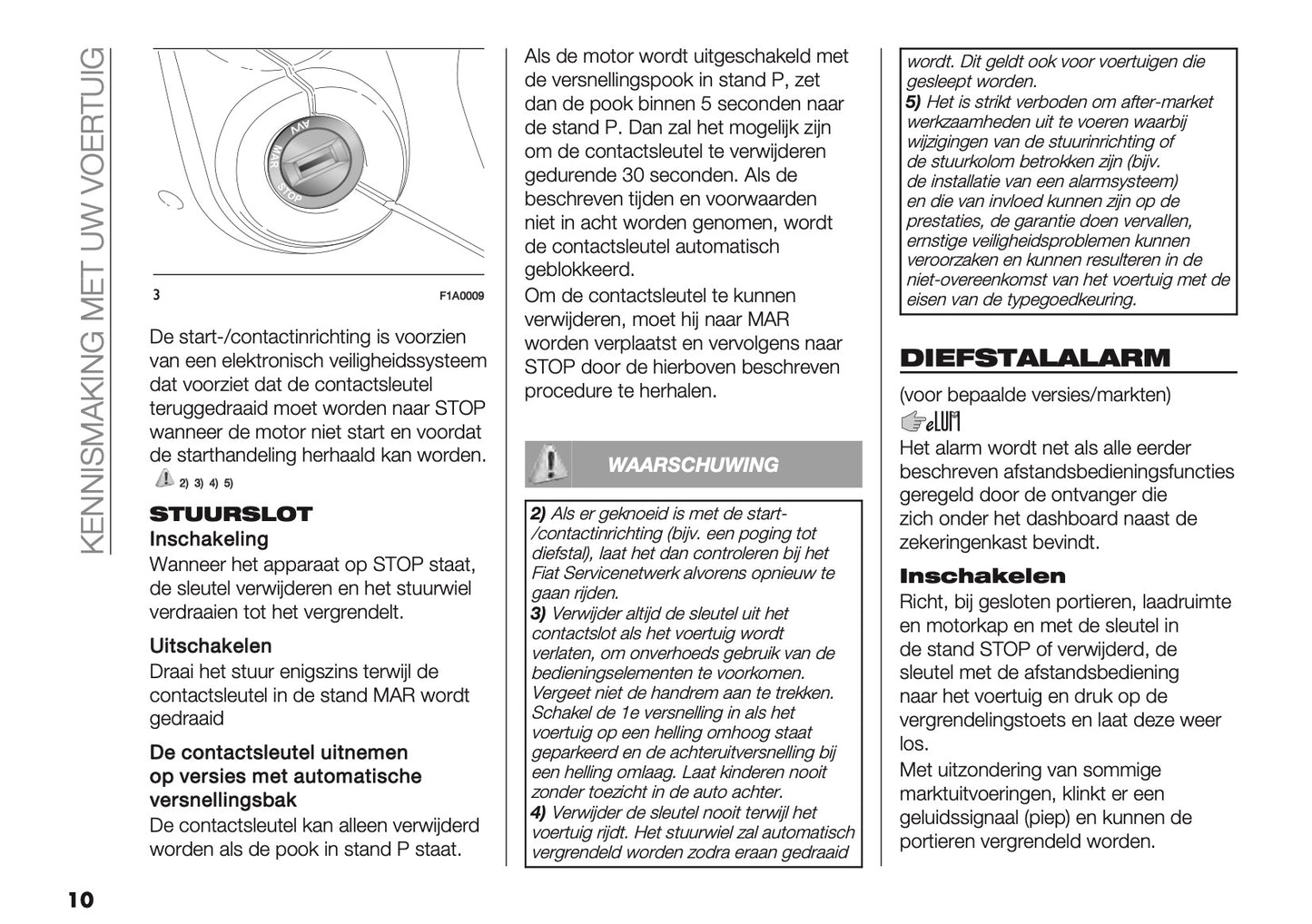 2019-2020 Fiat Ducato Camper Owner's Manual | Dutch