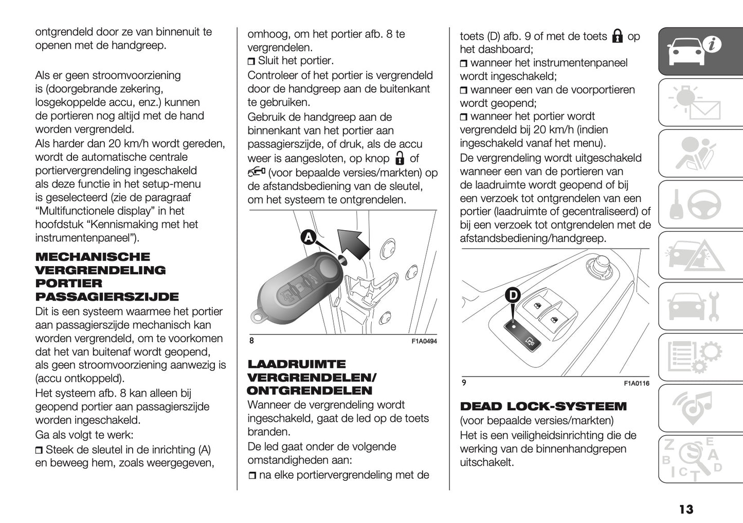 2019-2020 Fiat Ducato Camper Owner's Manual | Dutch