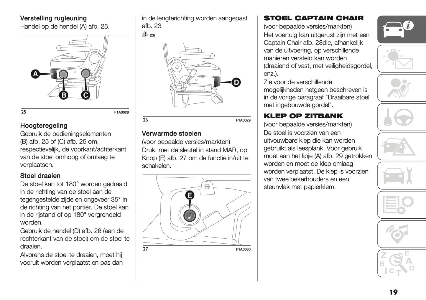 2019-2020 Fiat Ducato Camper Owner's Manual | Dutch