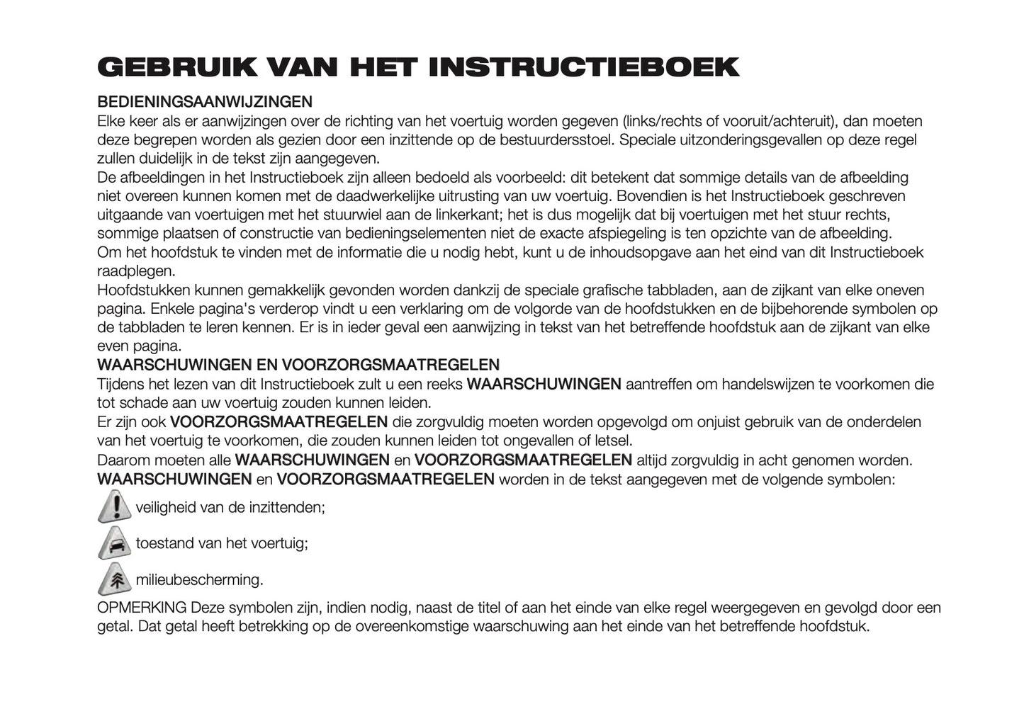 2019-2020 Fiat Ducato Camper Owner's Manual | Dutch