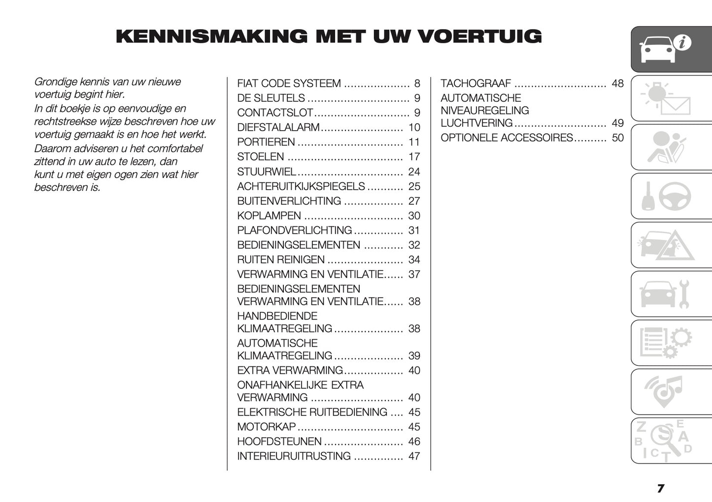 2019-2020 Fiat Ducato Camper Owner's Manual | Dutch