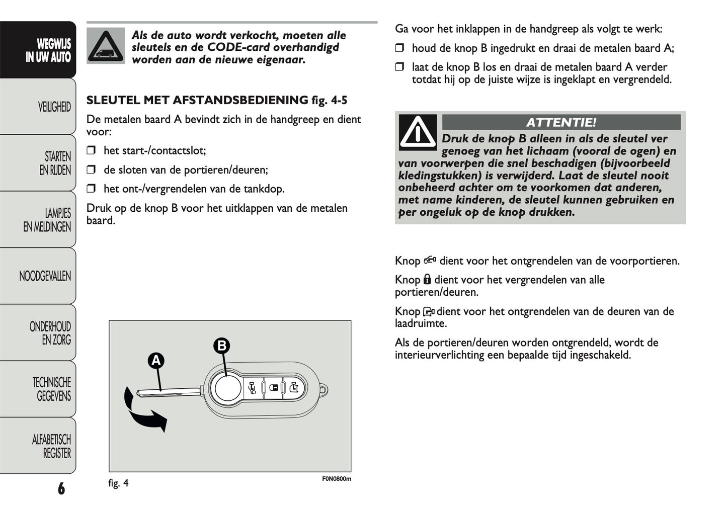 2011-2012 Fiat Ducato 250 Owner's Manual | Dutch