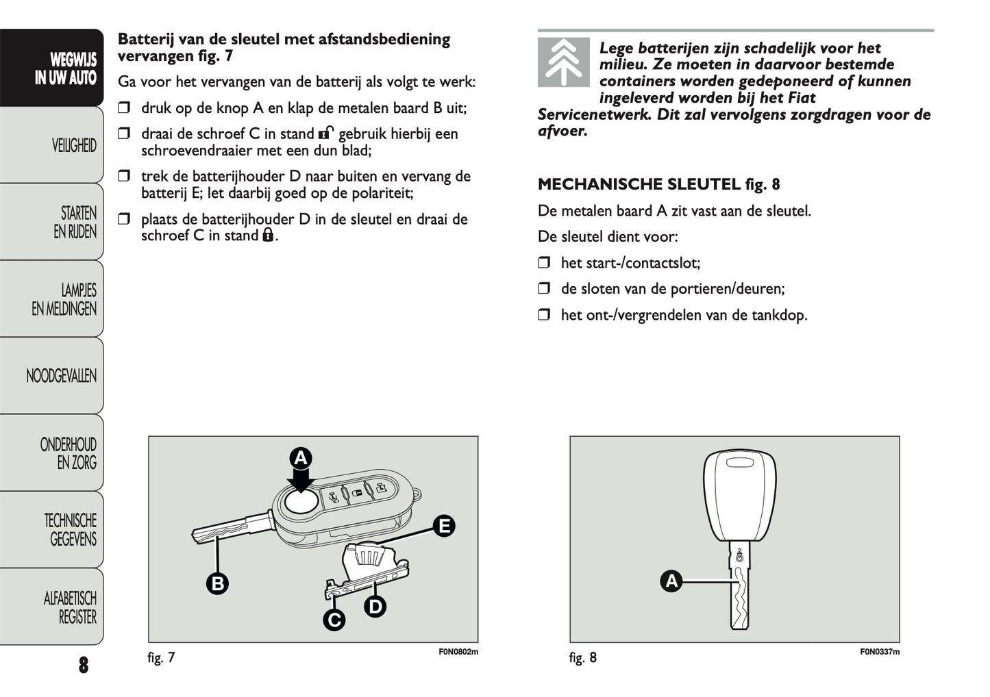 2011-2012 Fiat Ducato 250 Owner's Manual | Dutch