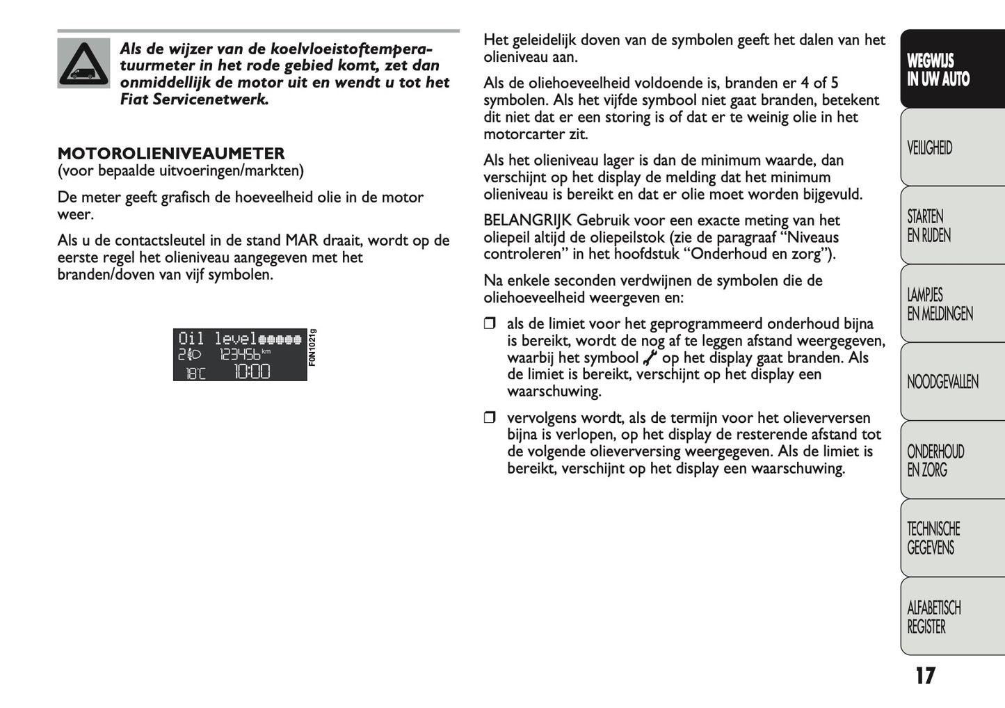 2011-2012 Fiat Ducato 250 Owner's Manual | Dutch