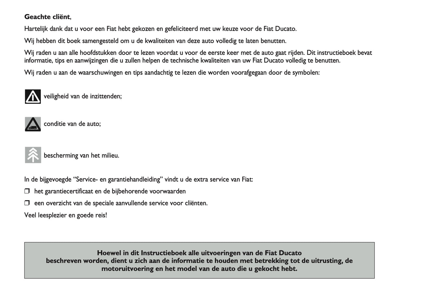 2011-2012 Fiat Ducato 250 Owner's Manual | Dutch