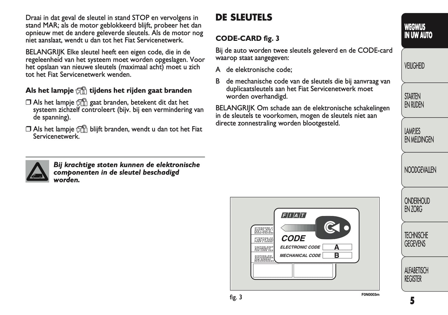 2011-2012 Fiat Ducato 250 Owner's Manual | Dutch