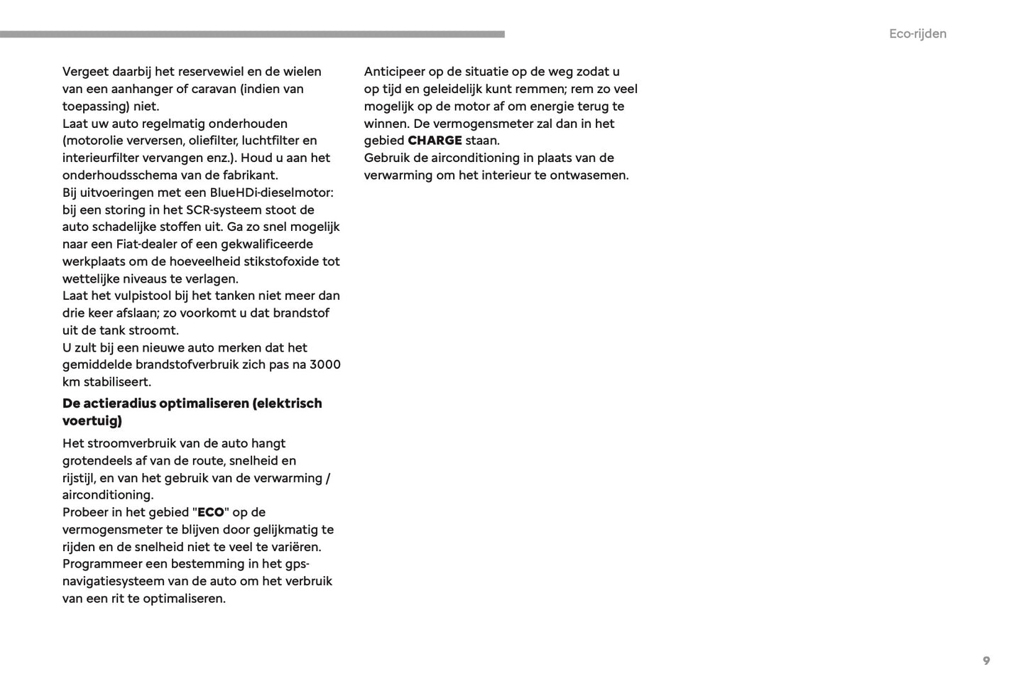 2023-2025 Fiat Scudo/E-Scudo Ulysse/E-Ulysse Owner's Manual | Dutch