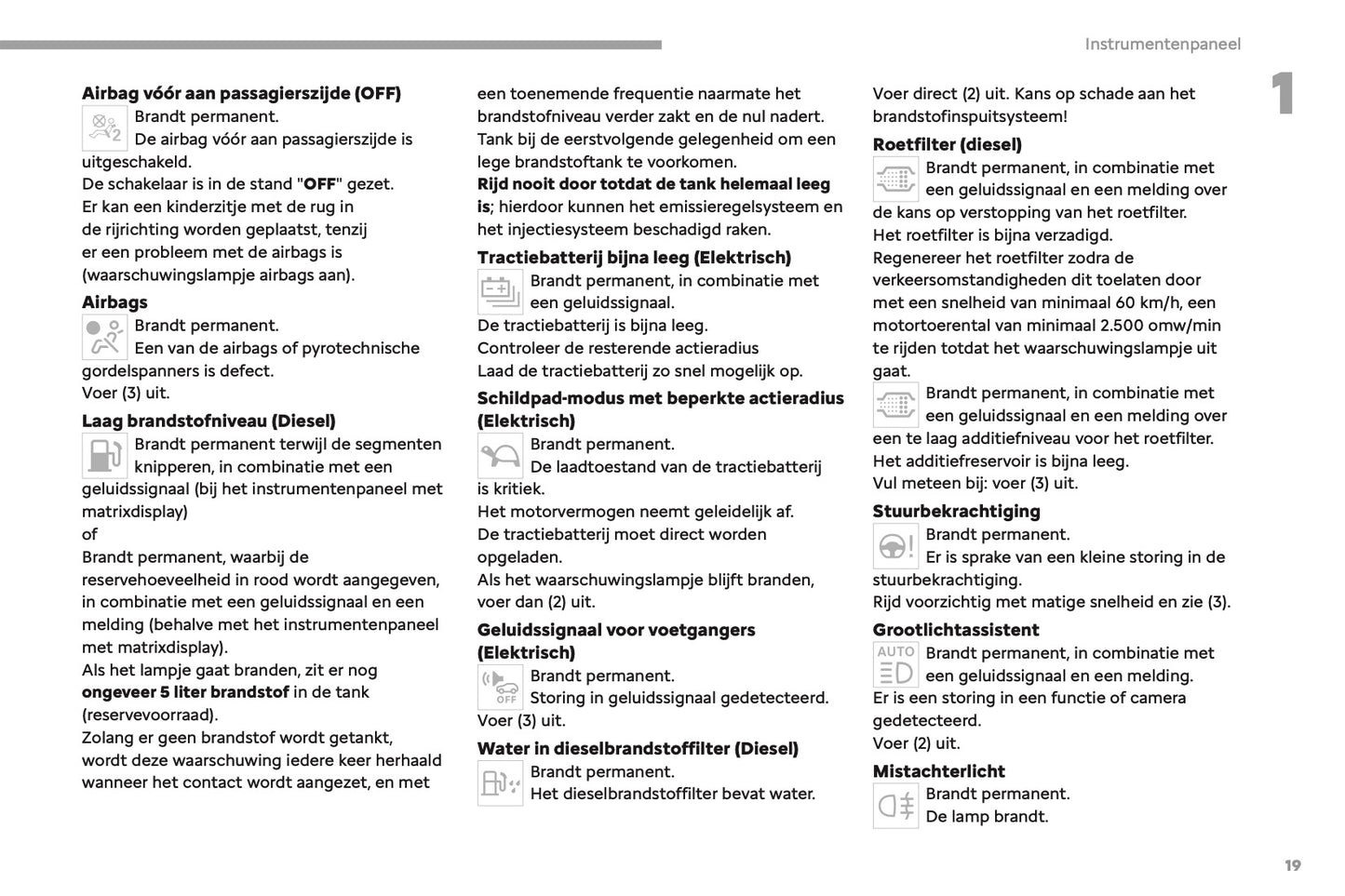2023-2025 Fiat Scudo/E-Scudo Ulysse/E-Ulysse Owner's Manual | Dutch