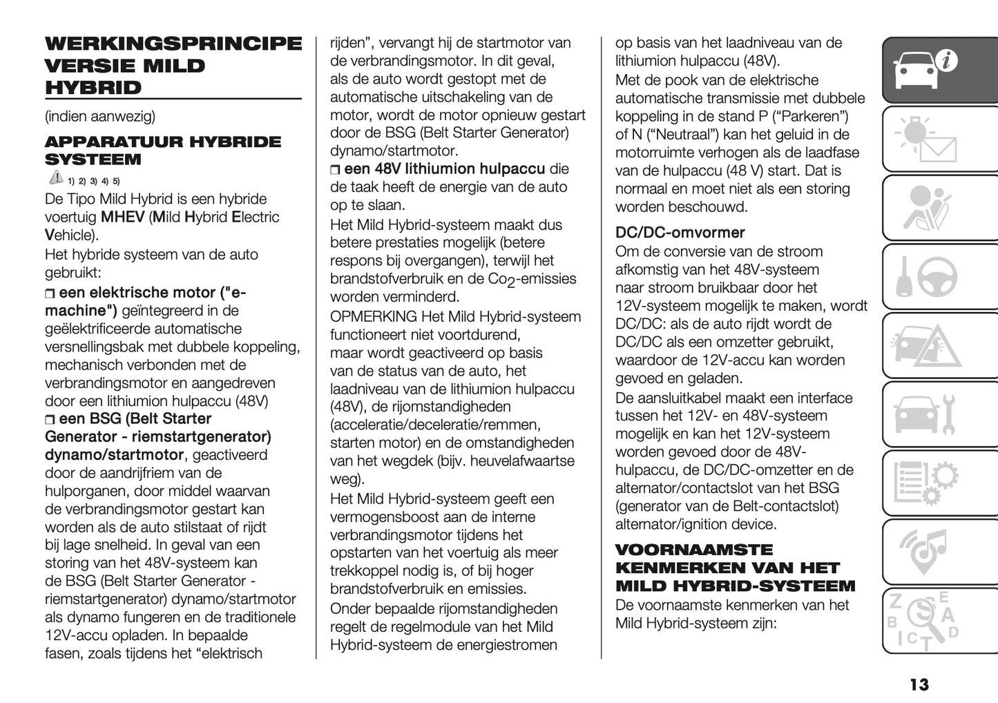 2023 Fiat Tipo 5 Door/Station Wagon Owner's Manual | Dutch