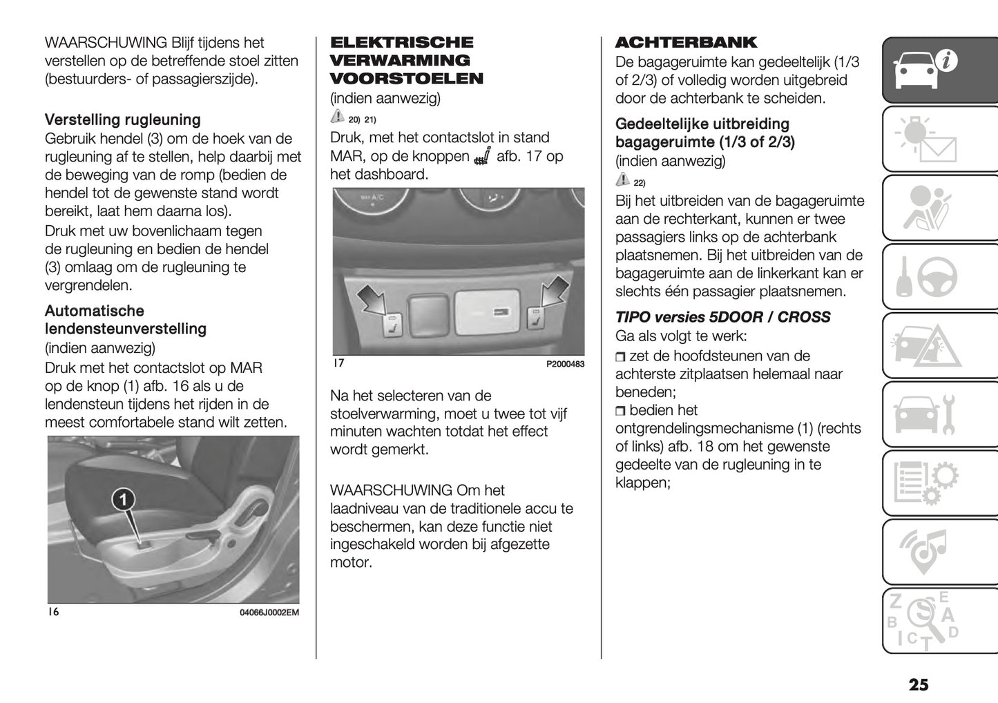 2023 Fiat Tipo 5 Door/Station Wagon Owner's Manual | Dutch
