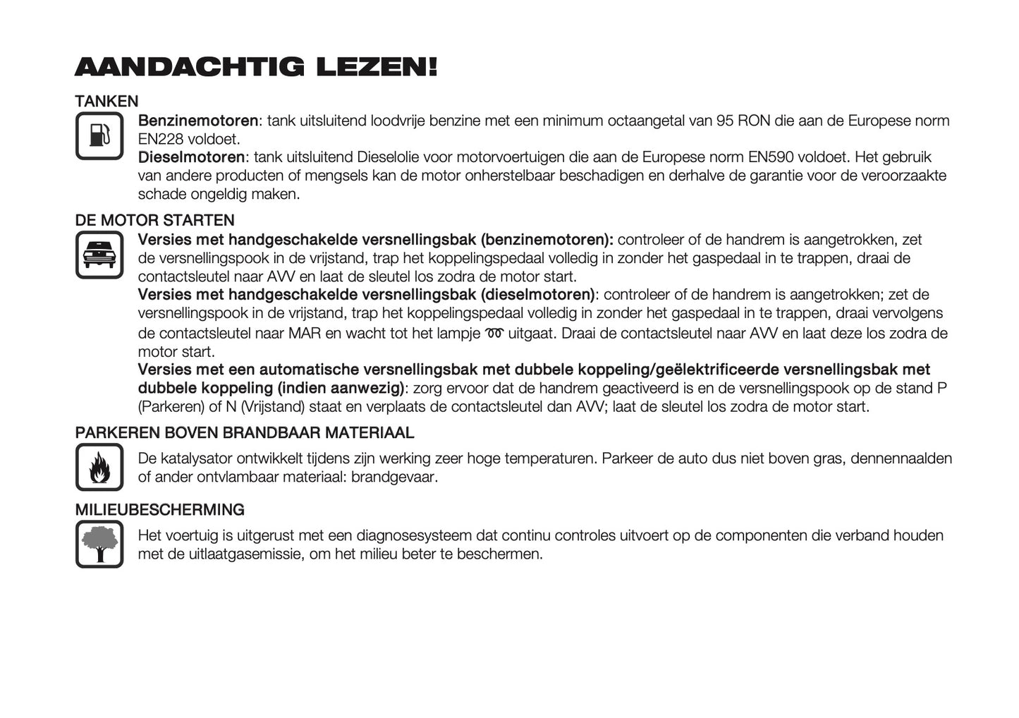 2023 Fiat Tipo 5 Door/Station Wagon Owner's Manual | Dutch
