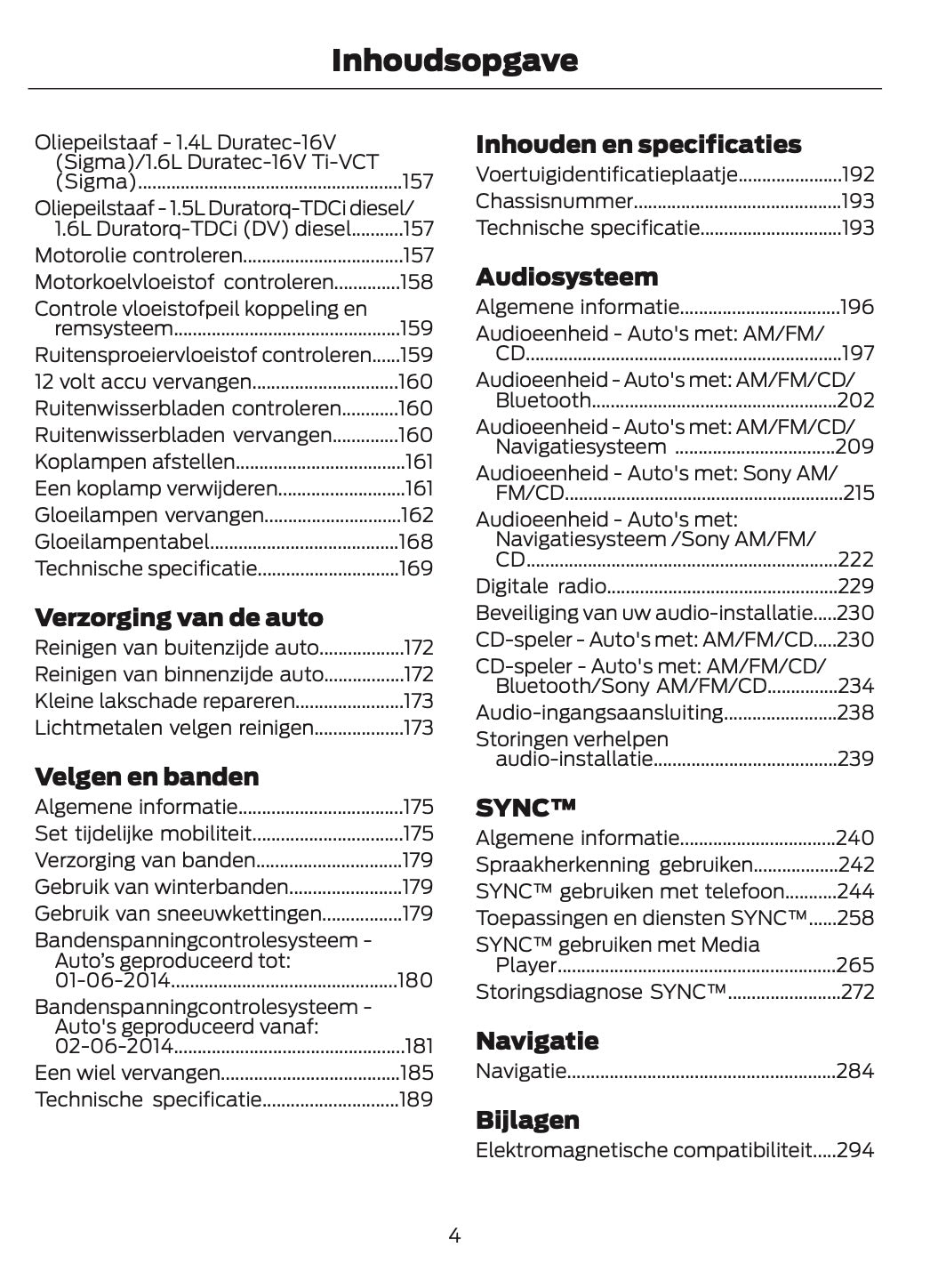 2014-2015 Ford B-Max Owner's Manual | Dutch