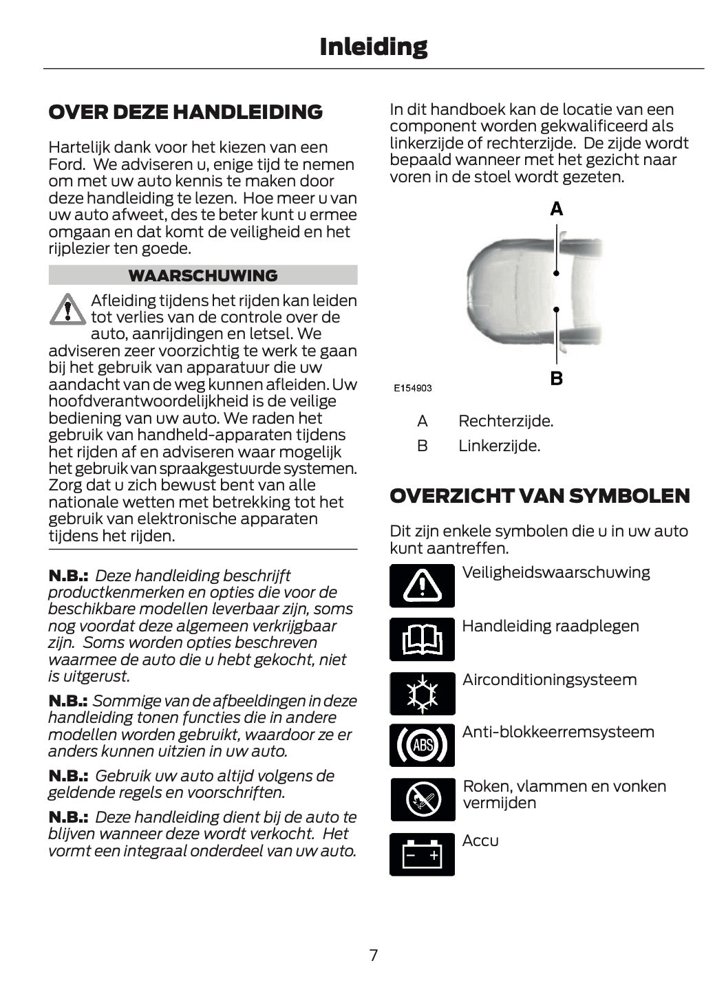 2014-2015 Ford B-Max Owner's Manual | Dutch