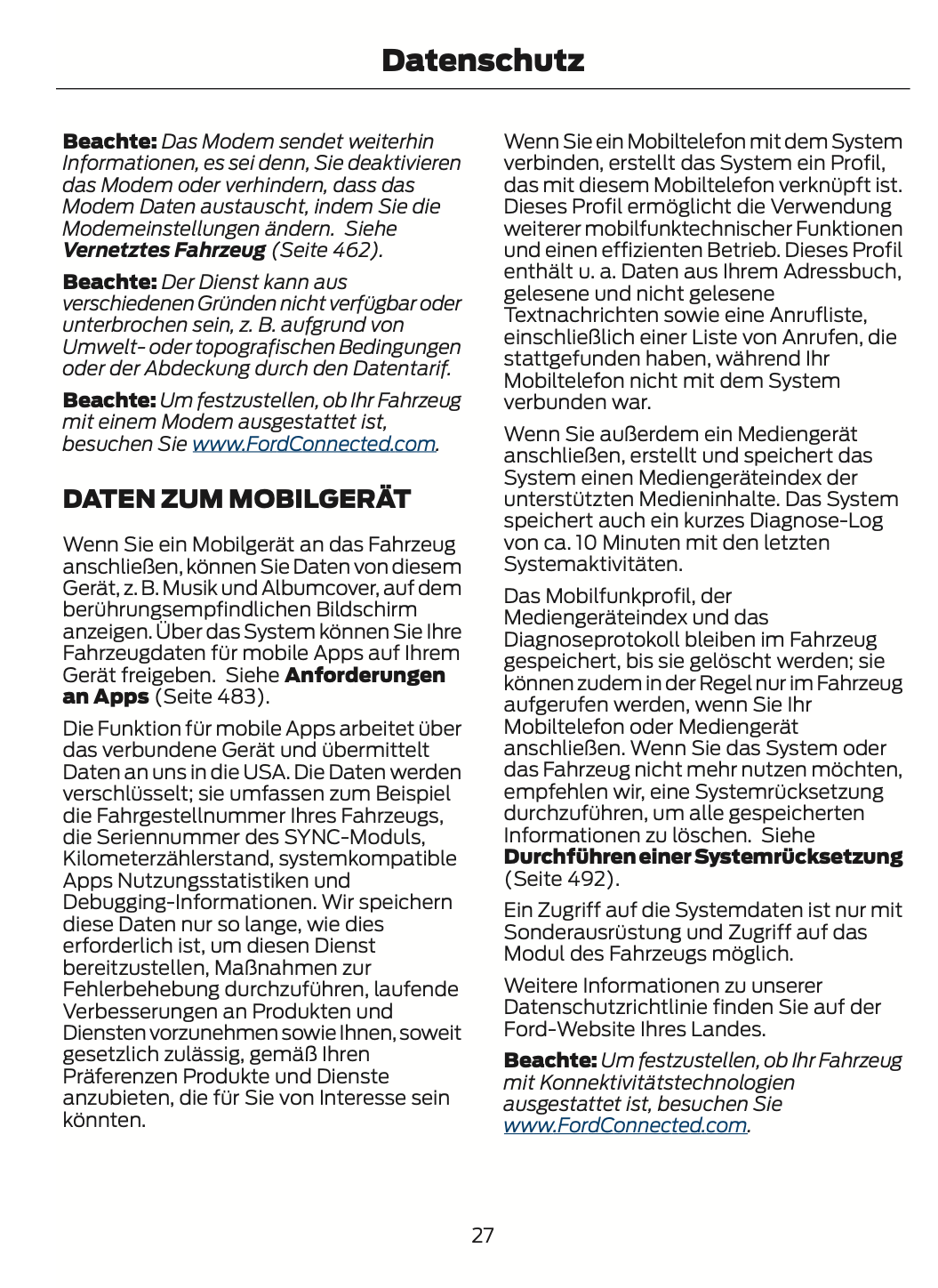 2024-2025 Ford Focus Owner's Manual | German