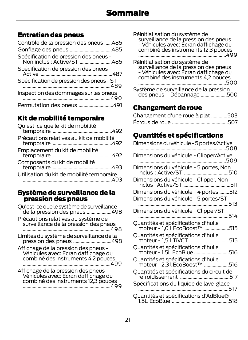 2023-2024 Ford Focus Manuel du propriétaire | Français