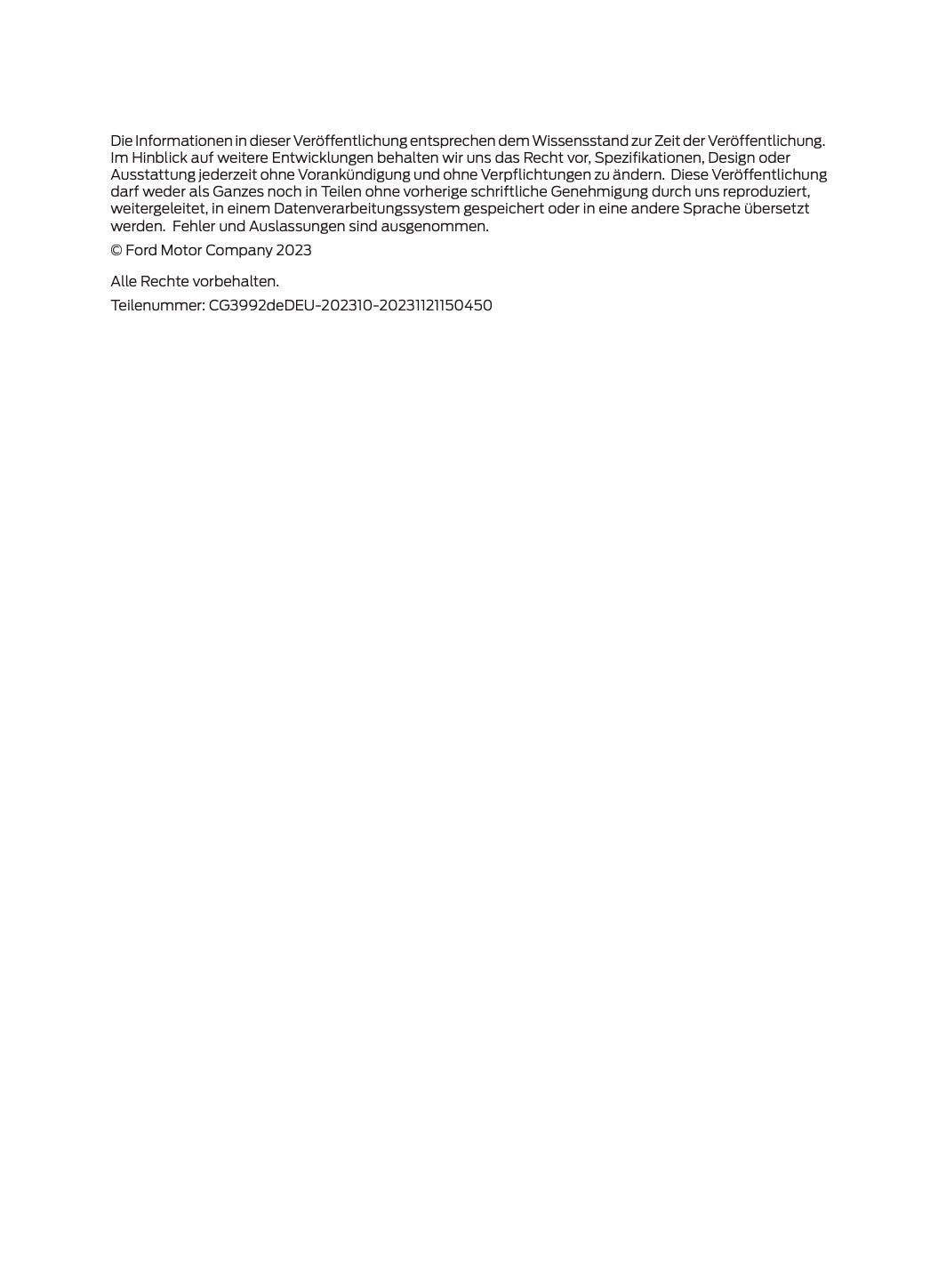 2024-2025 Ford Kuga Owner's Manual | German