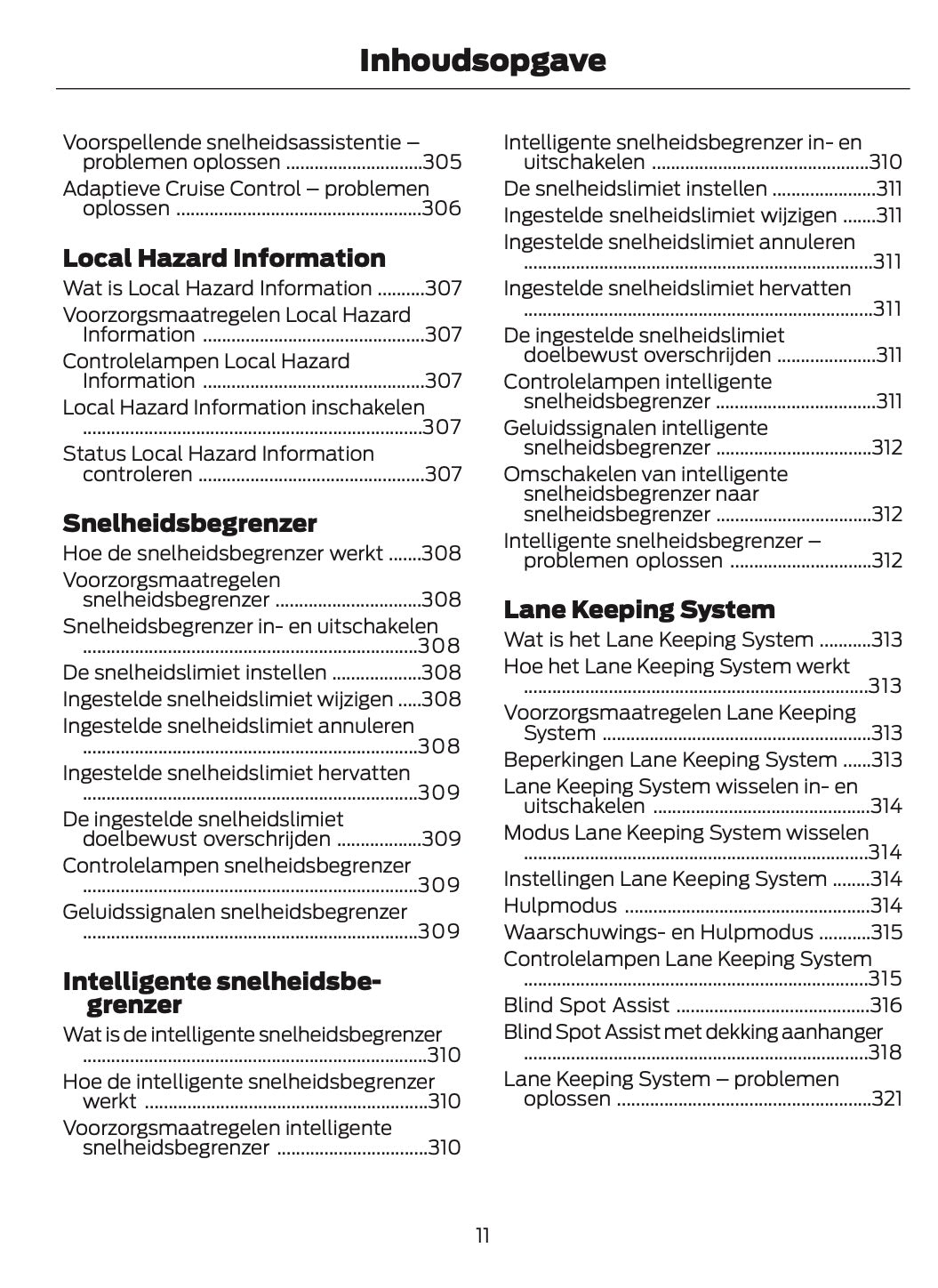 2025-2026 Ford Kuga Owner's Manual | Dutch