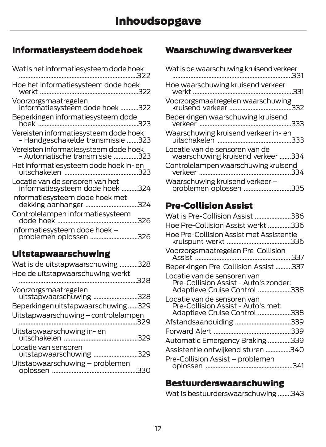 2025-2026 Ford Kuga Owner's Manual | Dutch