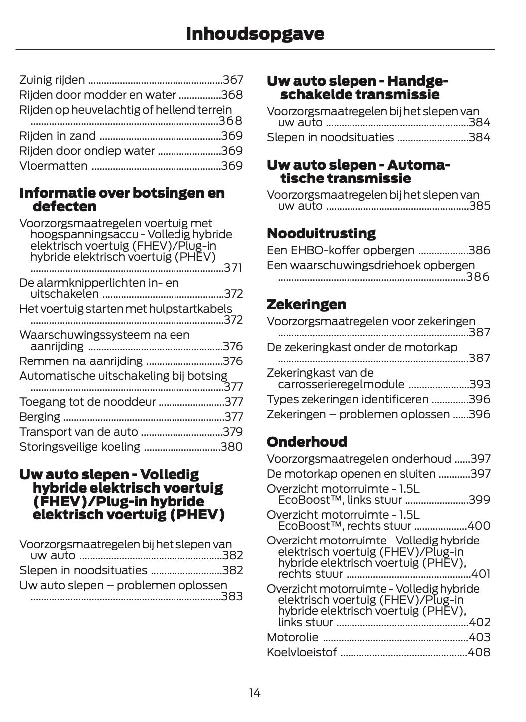 2025-2026 Ford Kuga Owner's Manual | Dutch