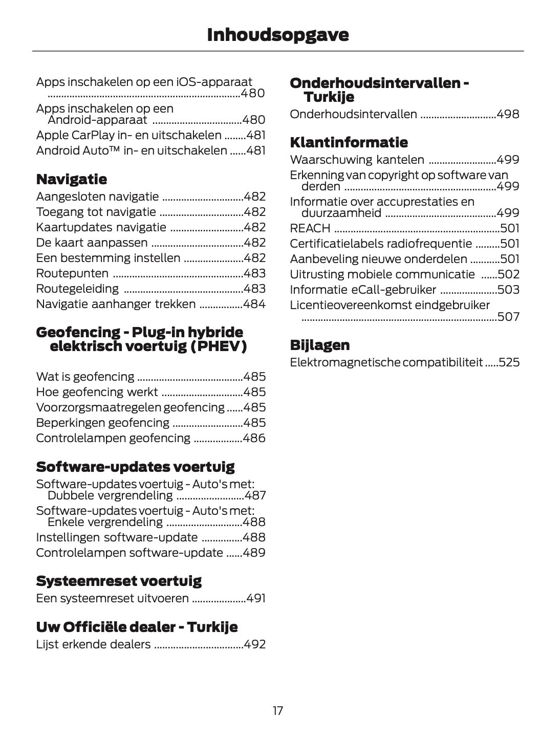 2025-2026 Ford Kuga Owner's Manual | Dutch