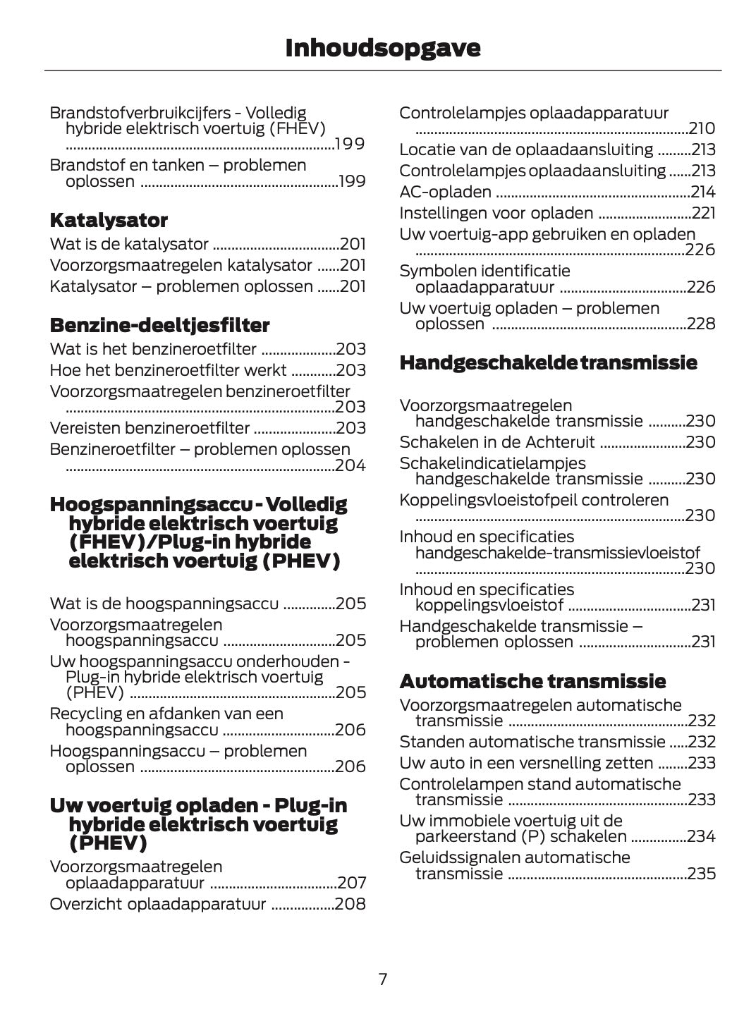 2025-2026 Ford Kuga Owner's Manual | Dutch