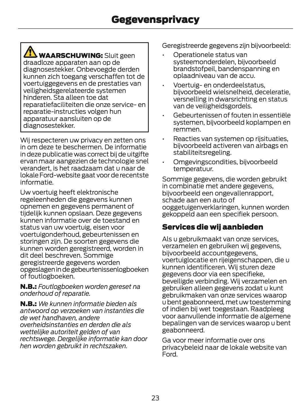 2025-2026 Ford Mustang Owner's Manual | Dutch