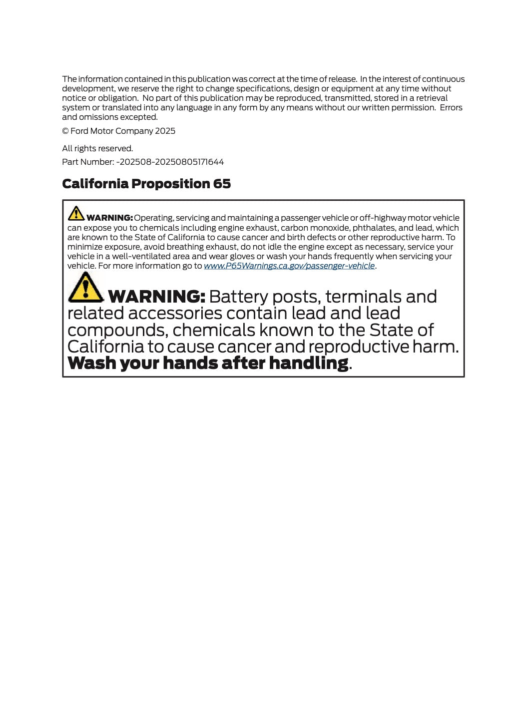 2025-2026 Ford Mustang Owner's Manual | English US
