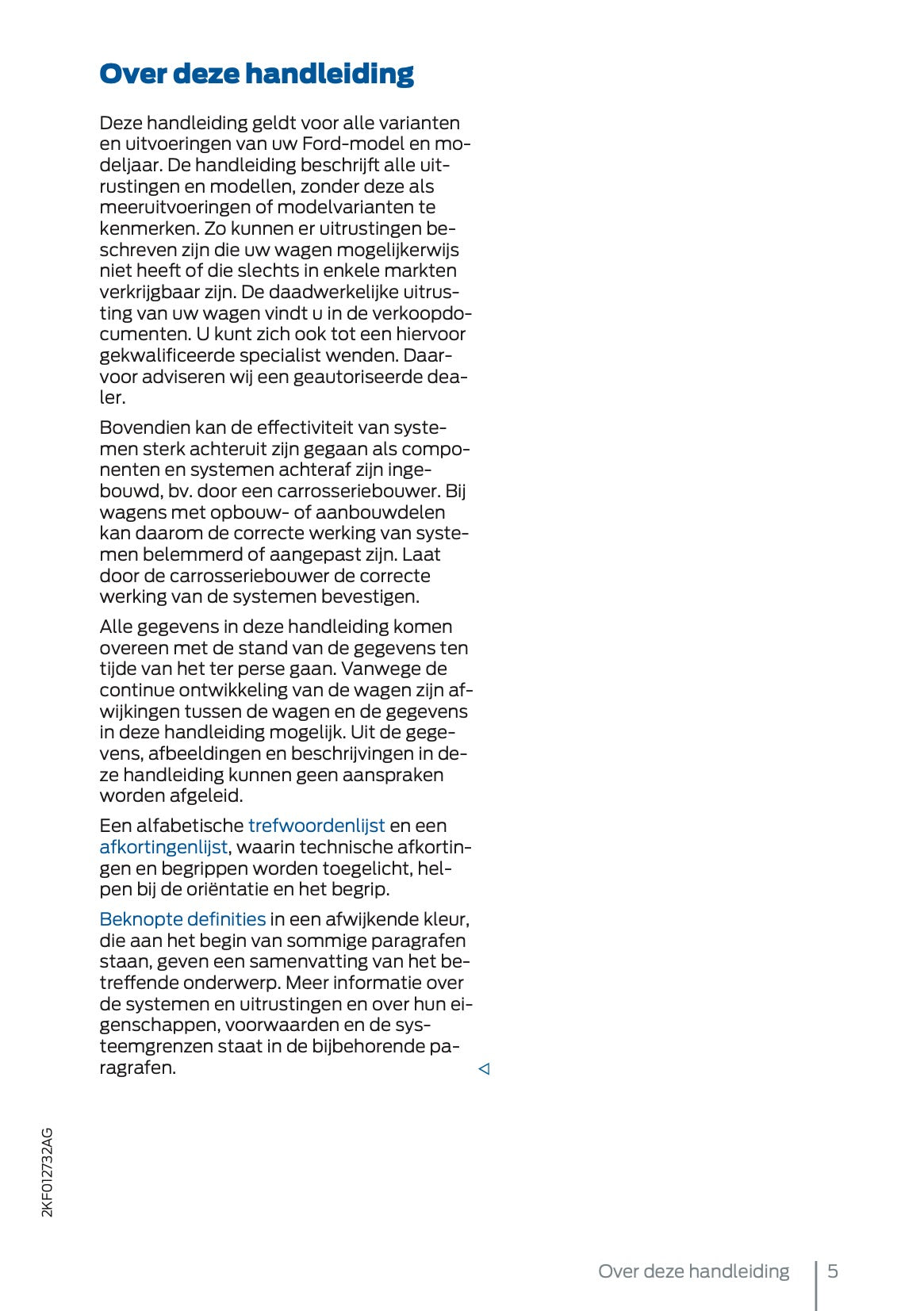 2025 Ford Tourneo Connect/Transit Connect Owner's Manual | Dutch