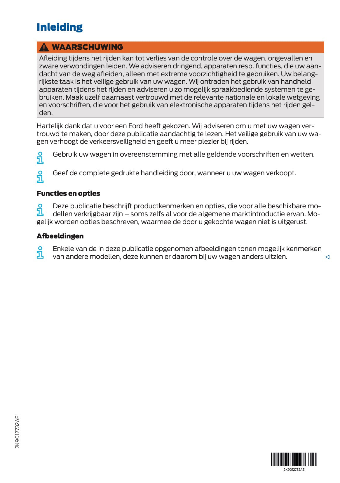 2025 Ford Tourneo Connect/Transit Connect PHEV Owner's Manual | Dutch