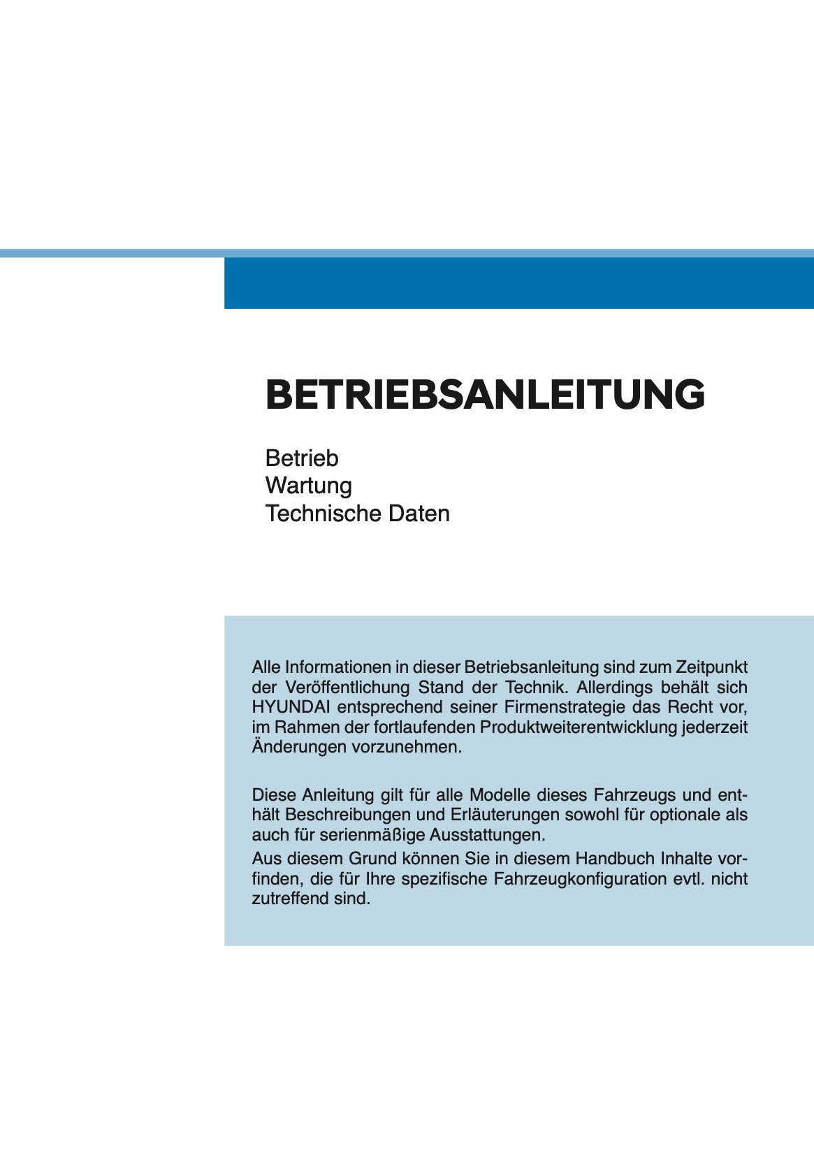 2024 Hyundai i10 Owner's Manual | German