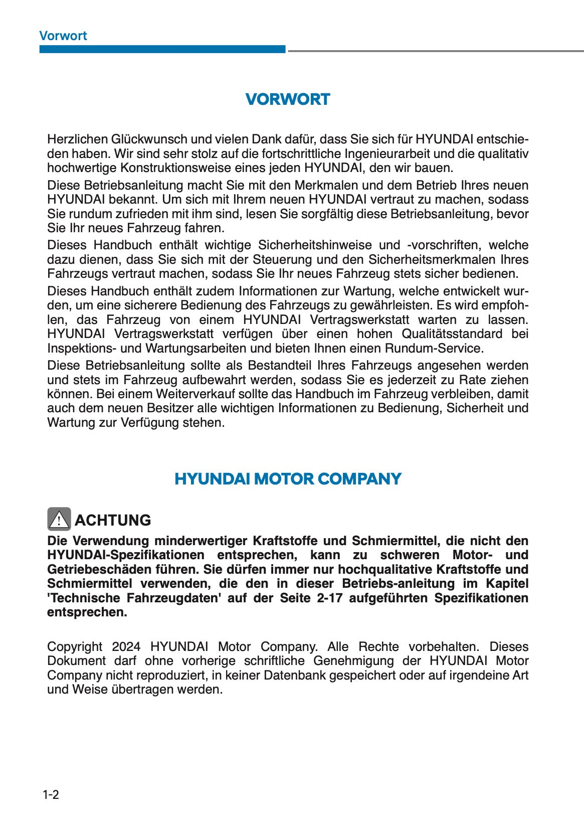 2024 Hyundai i10 Owner's Manual | German