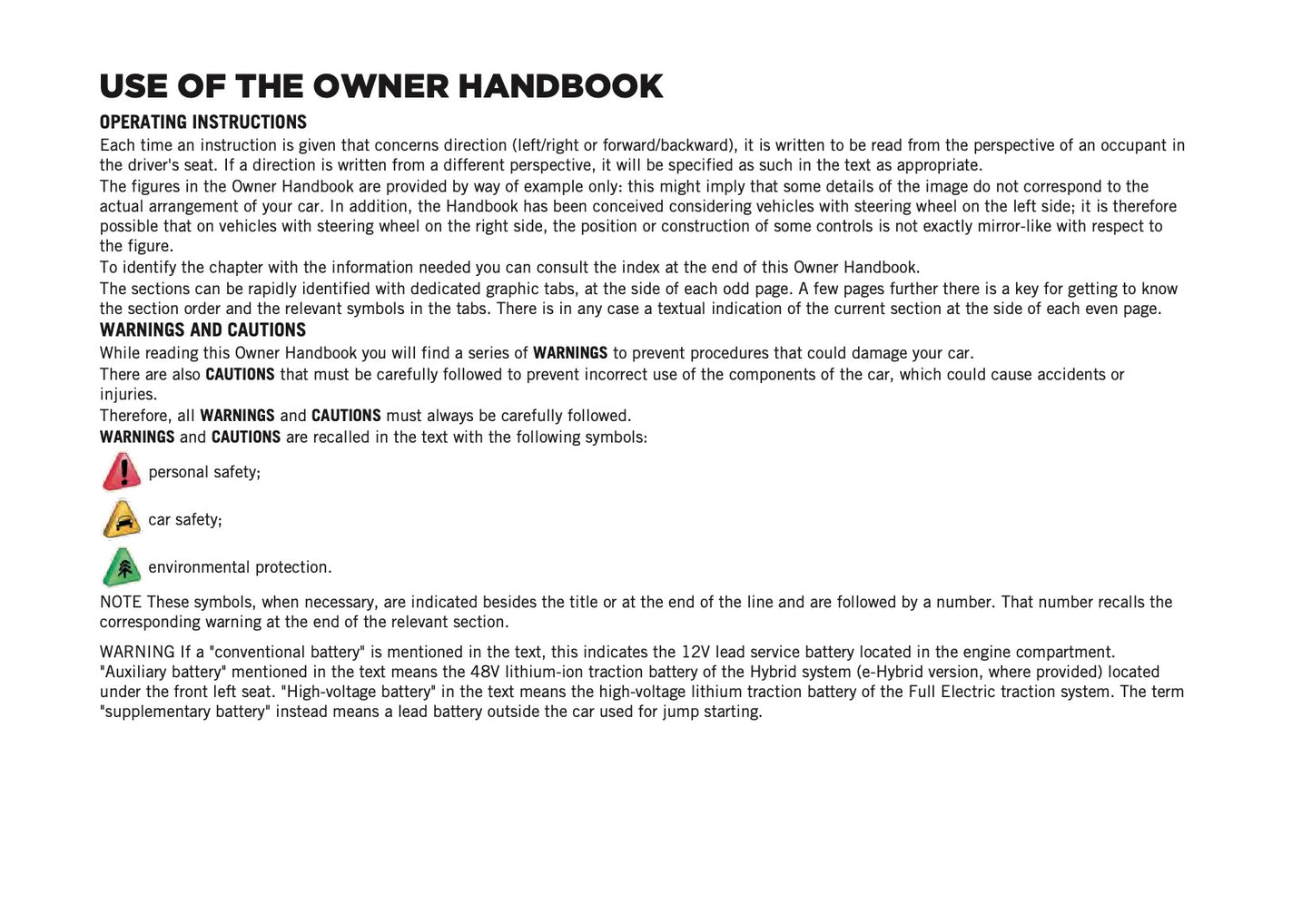 2024-2025 Jeep Avenger Owner's Manual | English