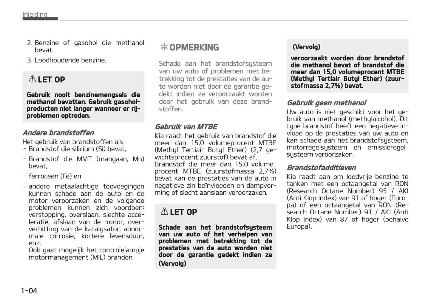 2018-2019 Kia Rio Owner's Manual | Dutch