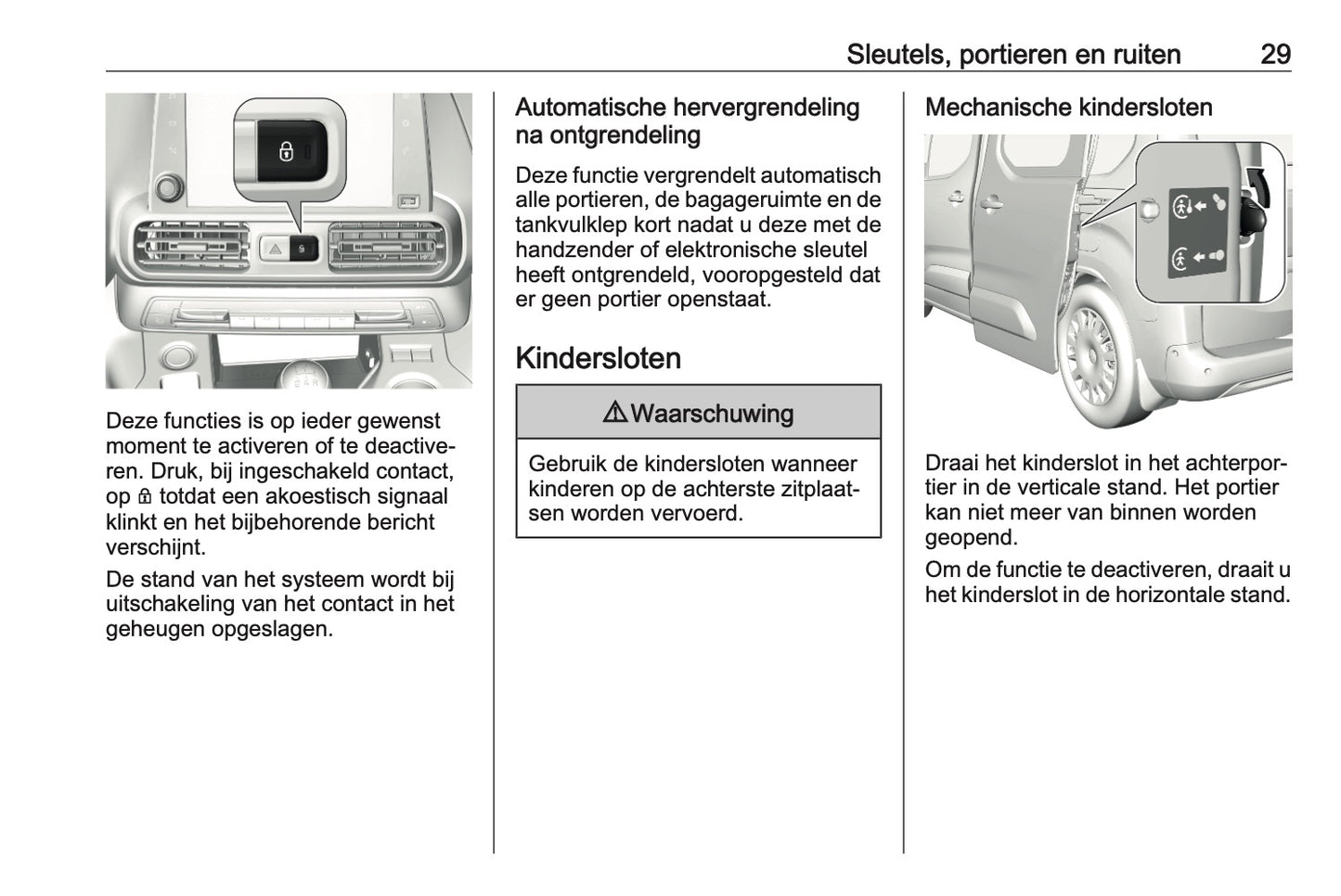 2021 Opel Combo Owner's Manual | Dutch